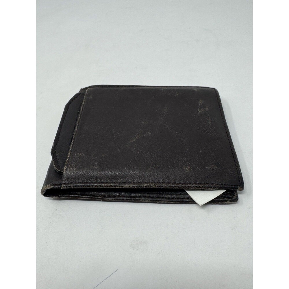 Vintage Rolfs Men's Genuine Leather Bifold Flipfold Wallet Dark Brown